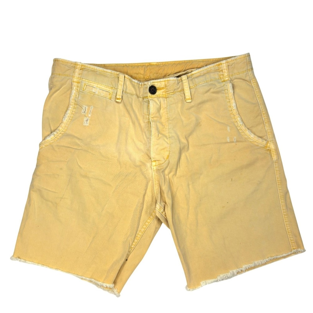 Y2K True Religion Chino Shorts‎ Mens Size 36 Denim Jean Jorts Yellow